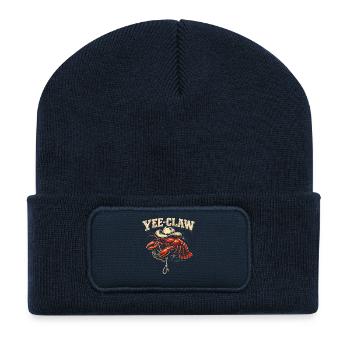 Yee-Claw-Flusskrebse, Cajun-Meeresfrüchte, Flusskr - Recycelte Patch Beanie - French Navy - Vorne