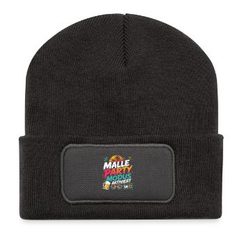 Malle Party Modus Aktiviert - Recycelte Patch Beanie - Dunkelgrau - Vorne