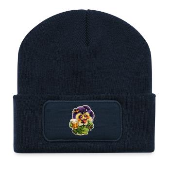 Betrunkene Veilchen - Recycelte Patch Beanie - French Navy - Vorne
