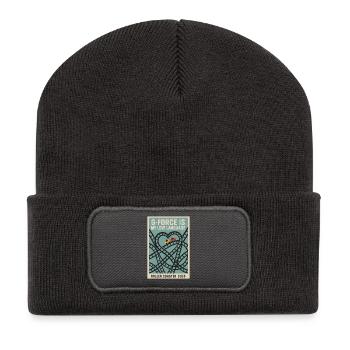 G-Kraft ist Liebe | Achterbahn Club - Recycelte Patch Beanie - Dunkelgrau - Vorne