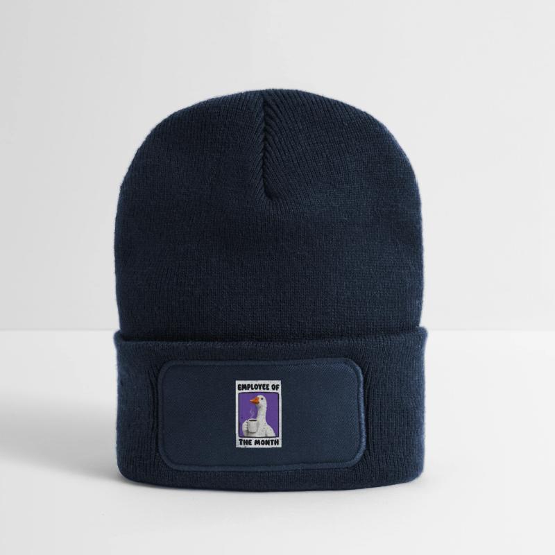Café de l’employé drôle du mois Beanie recyclé à patch