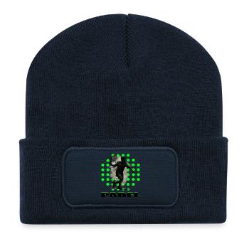 Padel - Beanie recyclé à patch - bleu marine - Devant