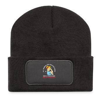 GIS Cartography Cartography Geography - Recycled Patch Beanie - dark grey - Front