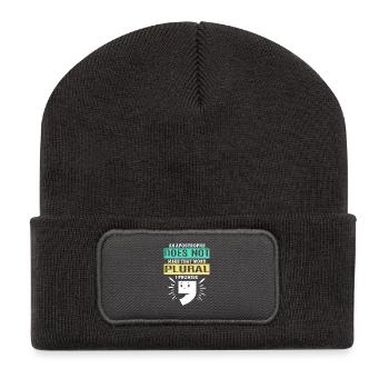 Grammar English Spelling - Recycled Patch Beanie - dark grey - Front