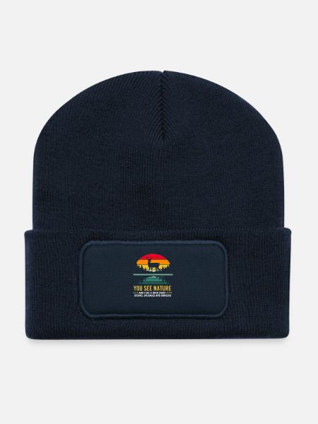 Tir à l’arc Tir à l’arc Tir à l’arc - Beanie recyclé à patch - bleu marine