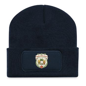 FC Nachbarschaftsmischung - Recycelte Patch Beanie - French Navy - Vorne