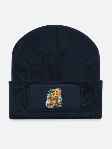 Erster Tag Treibstoff-Raketenstift - Recycelte Patch Beanie - French Navy