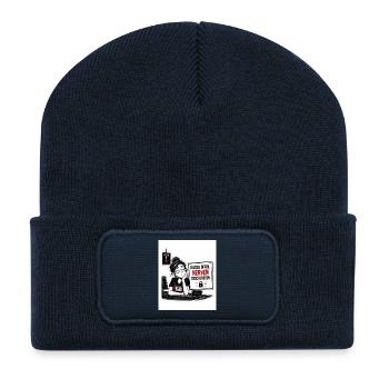 Innerlich gekündigt  - Recycelte Patch Beanie - French Navy - Vorne