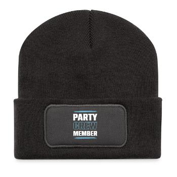 Équipe de fête - Beanie recyclé à patch - charbon - Devant