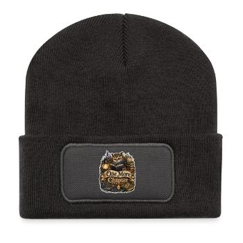 One more chapter - Recycled Patch Beanie - dark grey - Front
