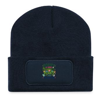 Désolé de planter ce week-end - Beanie recyclé à patch - bleu marine - Devant