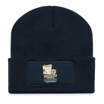 Stundenplan beendet, Abenteuer wird geladen. - Recycelte Patch Beanie - French Navy - Vorne