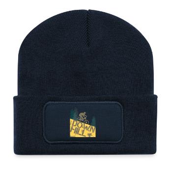 Downhill Biker für Dirt und Fahrrad Vintage MTB - Beanie recyclé à patch - bleu marine - Devant