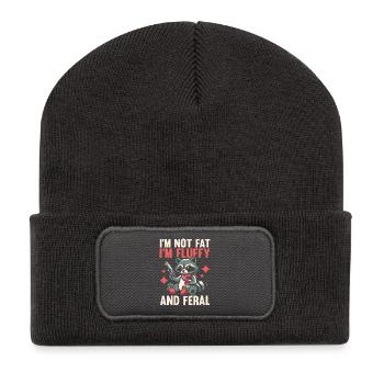 Trash Panda Raccoon - Recycled Patch Beanie - dark grey - Front