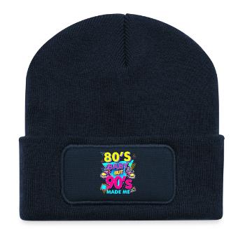 Bébé des années 80, les années 90 m’ont fait - Beanie recyclé à patch - bleu marine - Devant