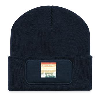 Schwarzwaldkind im Herzen - Recycelte Patch Beanie - French Navy - Vorne