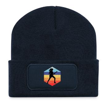 Acoustic guitar gift idea for the guitar fan - Recycled Patch Beanie - french navy - Front
