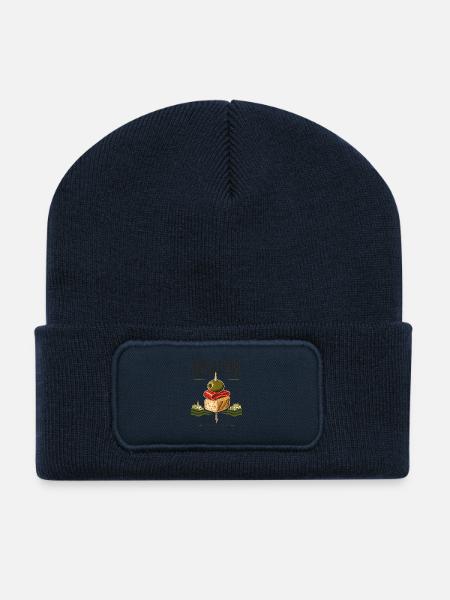 Pintxos Premier Pays Basque Bilbao Voyage Souveni - Beanie recyclé à patch - bleu marine