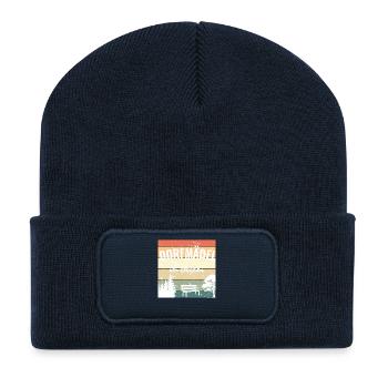 Mein Herz blieb auf dem Dorf - Recycelte Patch Beanie - French Navy - Vorne