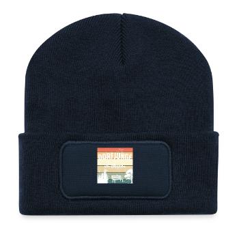 Dorfjunge im Herzen Vintage Heimat - Recycelte Patch Beanie - French Navy - Vorne