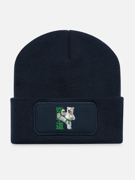 Karate Eisbär - Recycelte Patch Beanie - French Navy