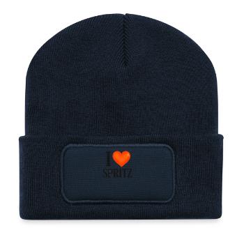 I Love Spritz  - Recycelte Patch Beanie - French Navy - Vorne