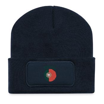 Portugal Flagge Vintage - Recycelte Patch Beanie - French Navy - Vorne