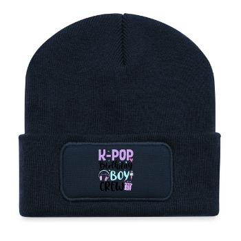 K Pop Birthday Boy Crew - Recycelte Patch Beanie - French Navy - Vorne