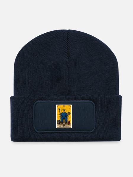 Mechaniker | Werkstatt Beruf Tarot - Recycelte Patch Beanie - French Navy