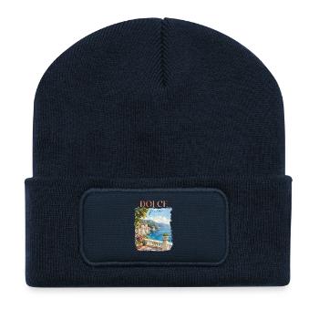 Dolce Vita Côte Amalfitaine Vintage Italie - Beanie recyclé à patch - bleu marine - Devant