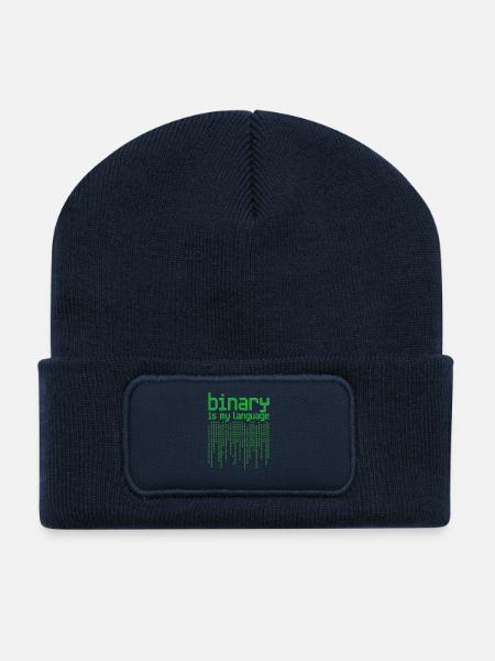 Programmers – Coding Developers & Computer Scientists - Recycled Patch Beanie - french navy