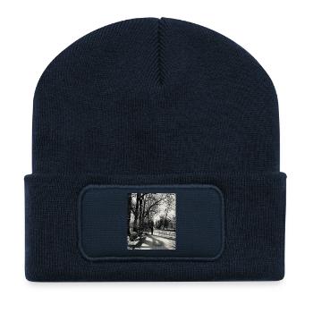 A lonely walk in the park - Recycled Patch Beanie - french navy - Front