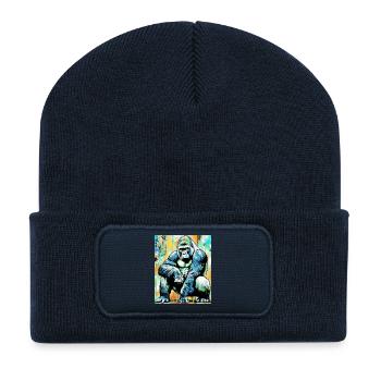 gorilla - Recycled Patch Beanie - french navy - Front