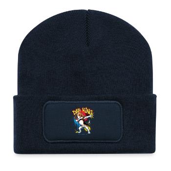 Dab King Beagle Dessin animé Dab Dancer drôle - Beanie recyclé à patch - bleu marine - Devant