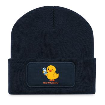 Ente Milch Natuerlich - Recycelte Patch Beanie - French Navy - Vorne