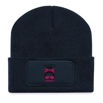 Retired Not My Problem Anymore - Recycelte Patch Beanie - French Navy - Vorne