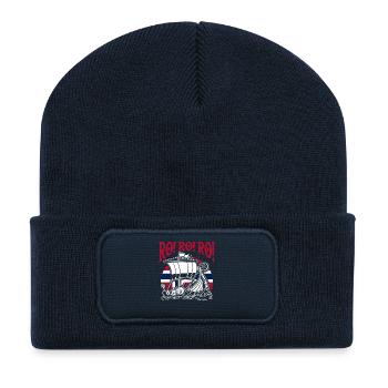 Norvège des fjords Norge Navire scandinave ro-viking - Beanie recyclé à patch - bleu marine - Devant