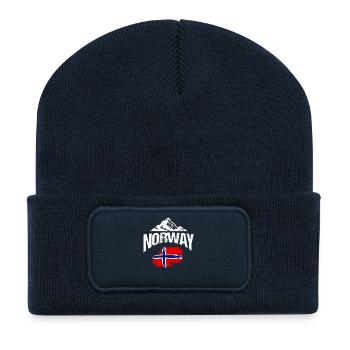 Norway Vacation Norge Fjords Travel Scandinavian - Recycelte Patch Beanie - French Navy - Vorne