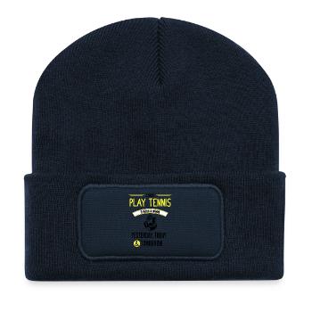 Funny Tennis Quote - Recycled Patch Beanie - french navy - Front