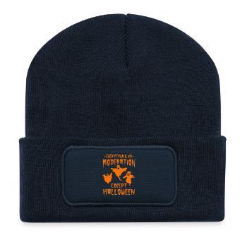 Halloween Party - Everything In Moderation Except  - Recycelte Patch Beanie - French Navy - Vorne