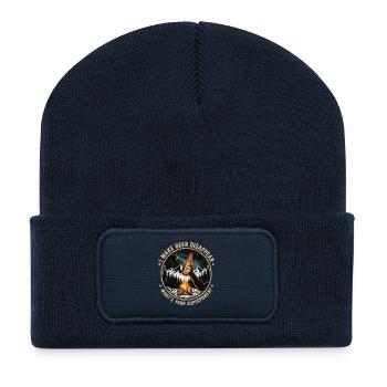 I Make Beer Disappear Craft Beer - Recycelte Patch Beanie - French Navy - Vorne