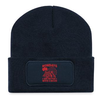 Circus Mondays Are Better With Circus Performer - Recycelte Patch Beanie - French Navy - Vorne