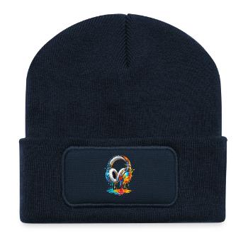  Bunte Kopfhörer Mit Farbverlauf Für - Recycelte Patch Beanie - French Navy - Vorne