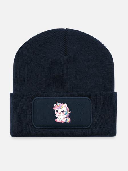 Einhorn - Recycelte Patch Beanie - French Navy