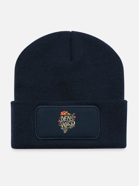 Denk Wild - Ideen lassen sich nicht einzäunen! - Recycelte Patch Beanie - French Navy