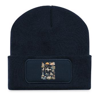 Cornwall | Cliffs, Coast & Seasickness - Recycled Patch Beanie - french navy - Front