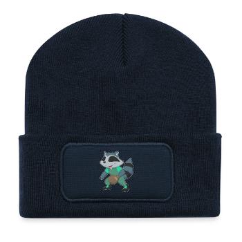 Raccoon Baseball Baseball Glove - Recycled Patch Beanie - french navy - Front