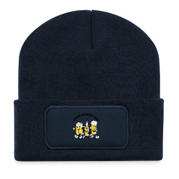 Bräutigam-Trinkteam - Recycelte Patch Beanie - French Navy - Vorne