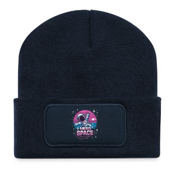 I Need Space Astronaut Design Universe - Recycled Patch Beanie - french navy - Front