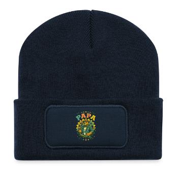 Future Dad 2026 Retro DIY Bear - Recycled Patch Beanie - french navy - Front